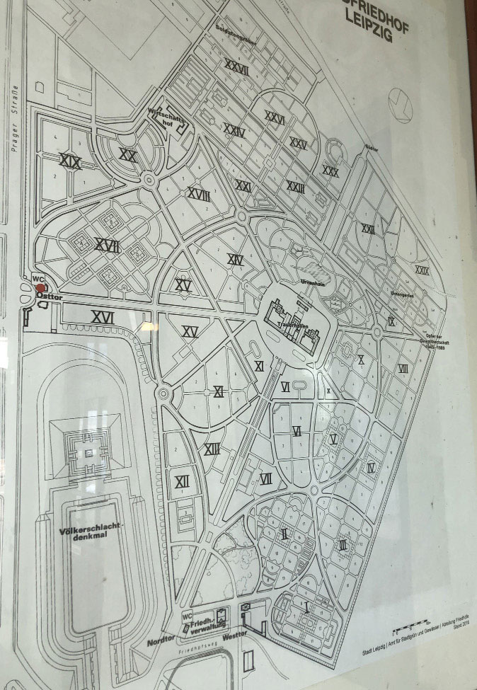 Gessamtplan Leipziger Südfriedhof